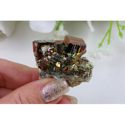 Duhový Pyrit Křišťál 38 g | Indonésie | Levnemineraly