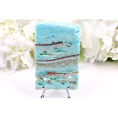 Hemimorfit plátek 131x85x9 mm - tyrkysová krása