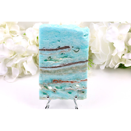 Hemimorfit plátek 131x85x9 mm - tyrkysová krása