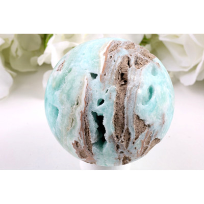 Koule Hemimorfit 79 mm | Tyrkysová koule z Číny 636 g