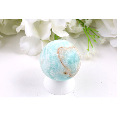 Koule Hemimorfit 42 mm - Modro-zelená leštěná koule