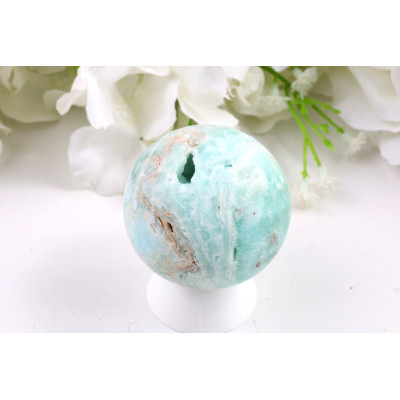 Koule Hemimorfit 48 mm - Tyrkysově modrá leštěná koule