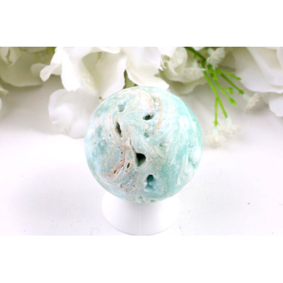 Koule Hemimorfit 48 mm - Tyrkysově modrá leštěná koule
