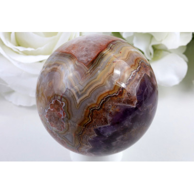 Koule Ametyst achát 72 mm | Brazilský minerál 513 g