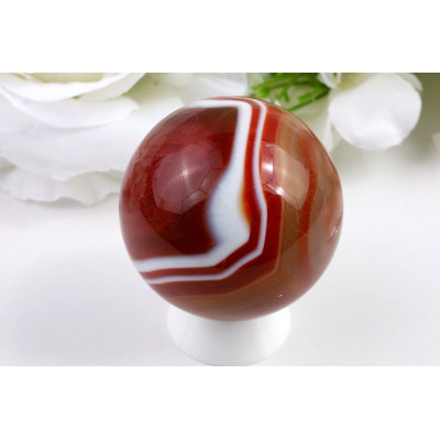 Sardonyx koule 57 mm | Brazilský kámen | 250 g