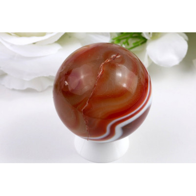 Sardonyx koule 57 mm | Brazilský kámen | 250 g