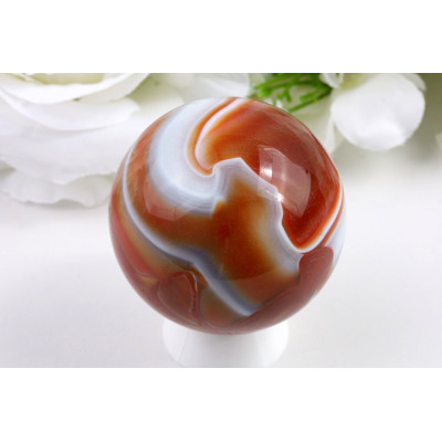 Sardonyx koule 59 mm | Brazilský minerál | 277 g