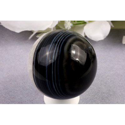 Černý sardonyx koule 61 mm | Brazílie | 307 g