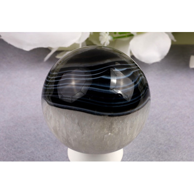 Černý sardonyx koule 61 mm | Brazílie | 307 g