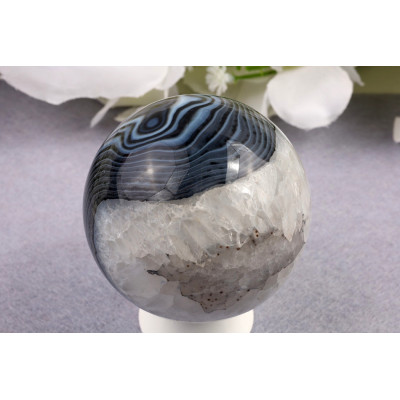 Černý sardonyx koule 61 mm | Brazílie | 314 g