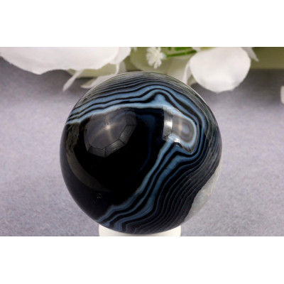 Černý sardonyx koule 61 mm | Brazílie | 314 g