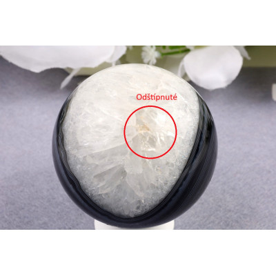 Černý sardonyx koule 63 mm | Brazílie | 352 g