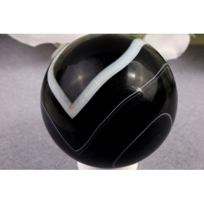 Černý sardonyx koule 69 mm | Brazílie | 447 g