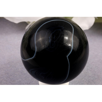 Černý sardonyx koule 69 mm | Brazílie | 447 g