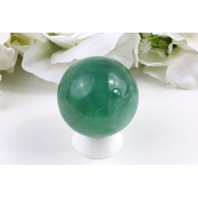 Koule Zelený fluorit 51 mm • Leštěný kámen z Číny