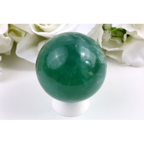Koule Zelený fluorit 60 mm • Páskovaný kámen z Číny