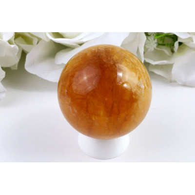 Koule žlutý fluorit 57 mm | Čínský minerál 329 g