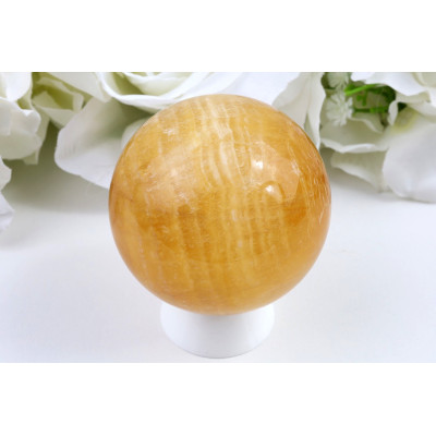 Koule Žlutý fluorit č. 642 (61 mm) - Čínský kámen