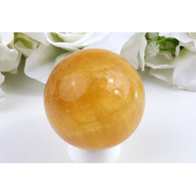 Koule Žlutý fluorit č. 642 (61 mm) - Čínský kámen