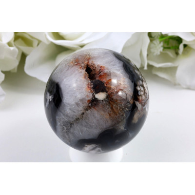 Koule černý třešňový achát 61mm - leštěná koule | Shop