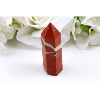 Obelisk červený jaspis 84x27x23 mm - unikátní kámen