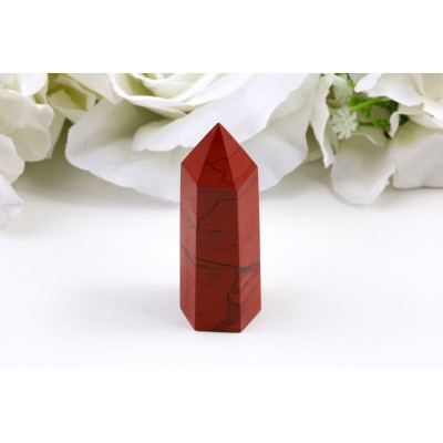 Obelisk červený jaspis 73x24x21 mm - kámen vitality