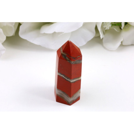 Červený jaspis obelisk 70mm - špice z Číny | 63g