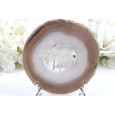 Achátový plátek 131x127 mm | Brazilský achát č. 680