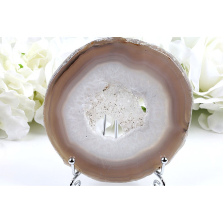 Achátový plátek 131x127 mm | Brazilský achát č. 680