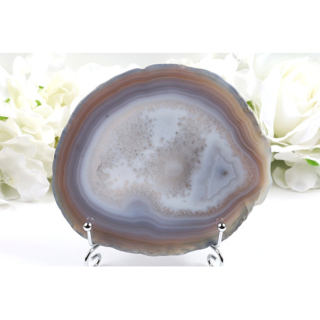 Achátový plátek 145x125 mm | Brazilský achát č. 682