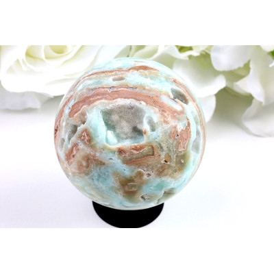 Koule Hemimorfit 65 mm - Modrý kámen Vodnáře z Číny