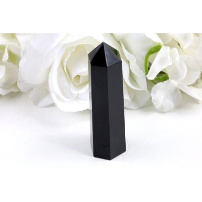 Obelisk Černý obsidián 89×26×23 mm | Leštěný kámen