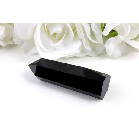 Obelisk Černý obsidián 88x25x25 mm | Leštěný kámen