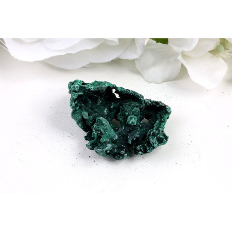 Sametový malachit 33g Kongo | Kompaktní surový kámen