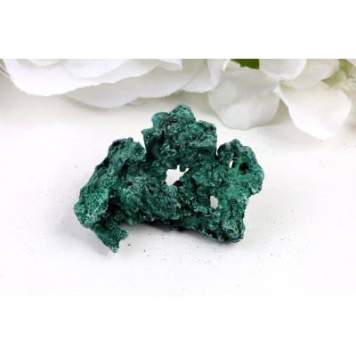 Sametový malachit 33g Kongo | Kompaktní surový kámen