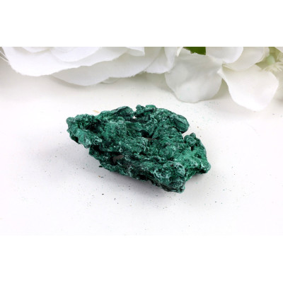 Sametový malachit 33g Kongo | Kompaktní surový kámen
