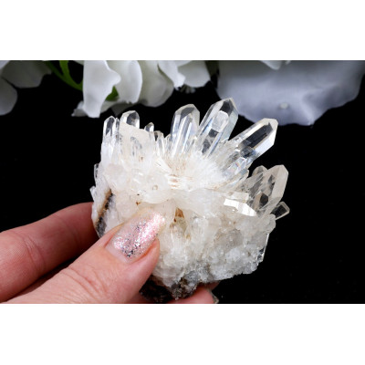 Křišťálová Drúza Sichuan 119g - Růžová Elegance