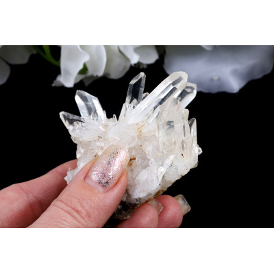 Křišťálová Drúza Sichuan 119g - Růžová Elegance