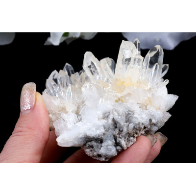 Křišťálová Drúza Sichuan 224g - Bílá Krása