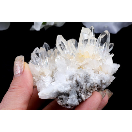 Křišťálová Drúza Sichuan 224g - Bílá Krása
