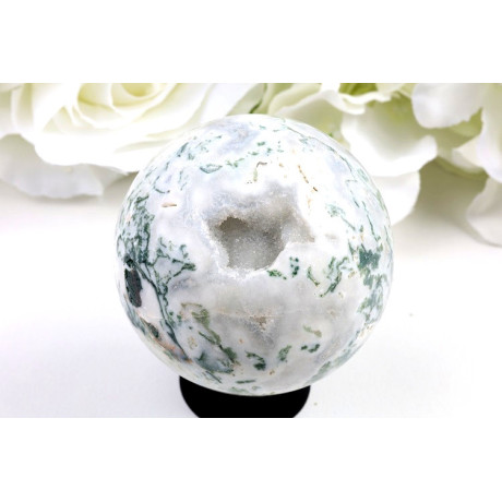 Koule Mechový achát 65 mm – Energie harmonie a klidu