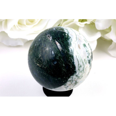 Koule Mechový achát 65 mm – Energie harmonie a klidu