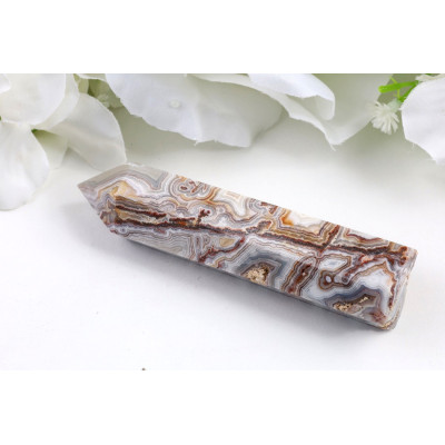 Obelisk Mexický achát 93x24x21 mm | Levné Minerály