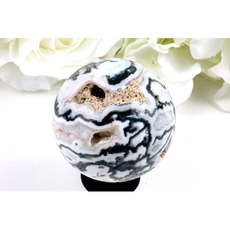 Koule Mechový achát 64 mm – unikátní přírodní kámen z Brazílie