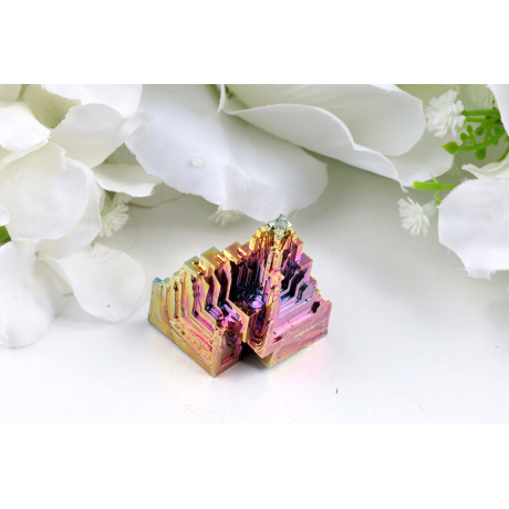 Bismutová věž 59mm - Měděno-zlatavá duha 70g