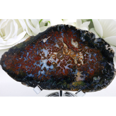 Purbalingga achát 128mm - Červenohnědé plátky 181g