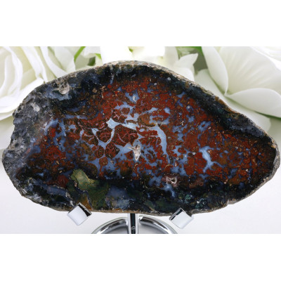 Purbalingga achát 128mm - Červenohnědé plátky 181g