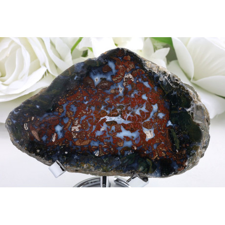 Purbalingga achát 121mm - Tmavohnědé plátky 203g