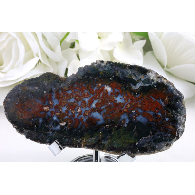 Purbalingga achát č. 789 - ohňová kresba 121x60 mm