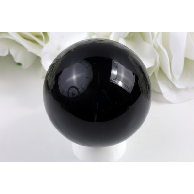 Koule černý obsidián 63 mm, 308 g - mexický minerál